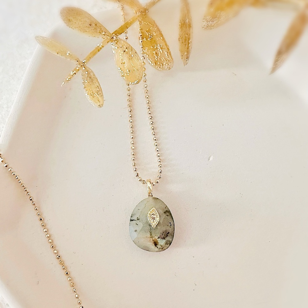 Labradorite Natural Gemstone Necklace ✨